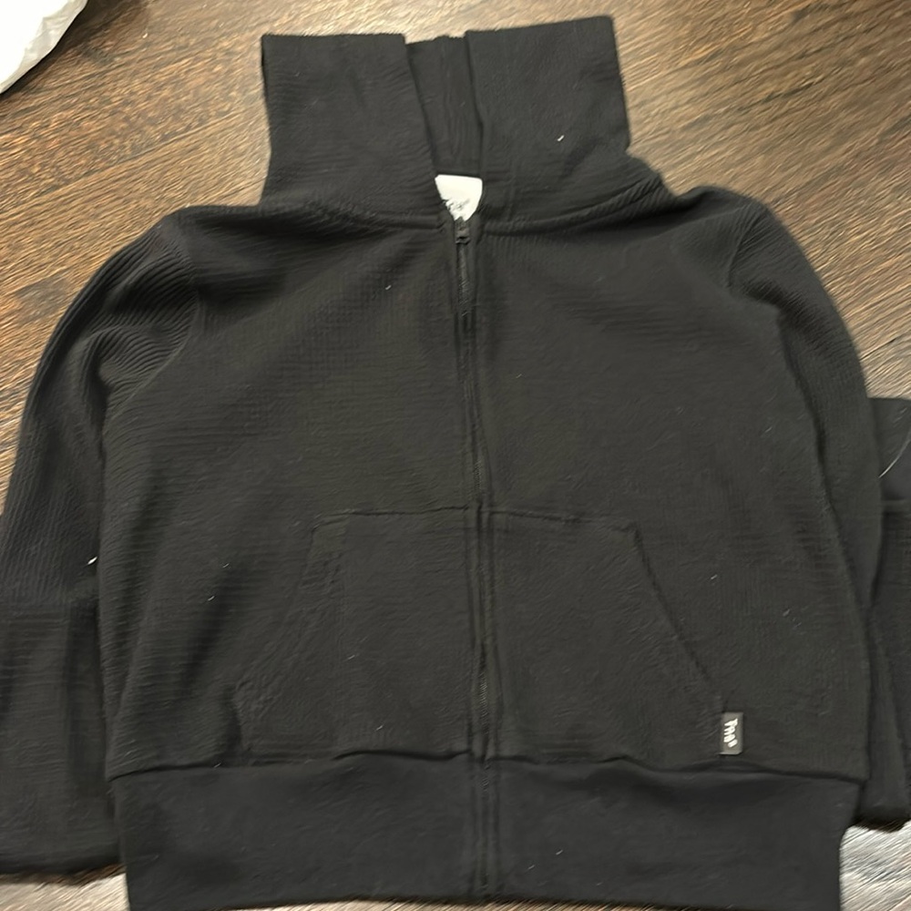 Never worn! Waffle zip up hoodie